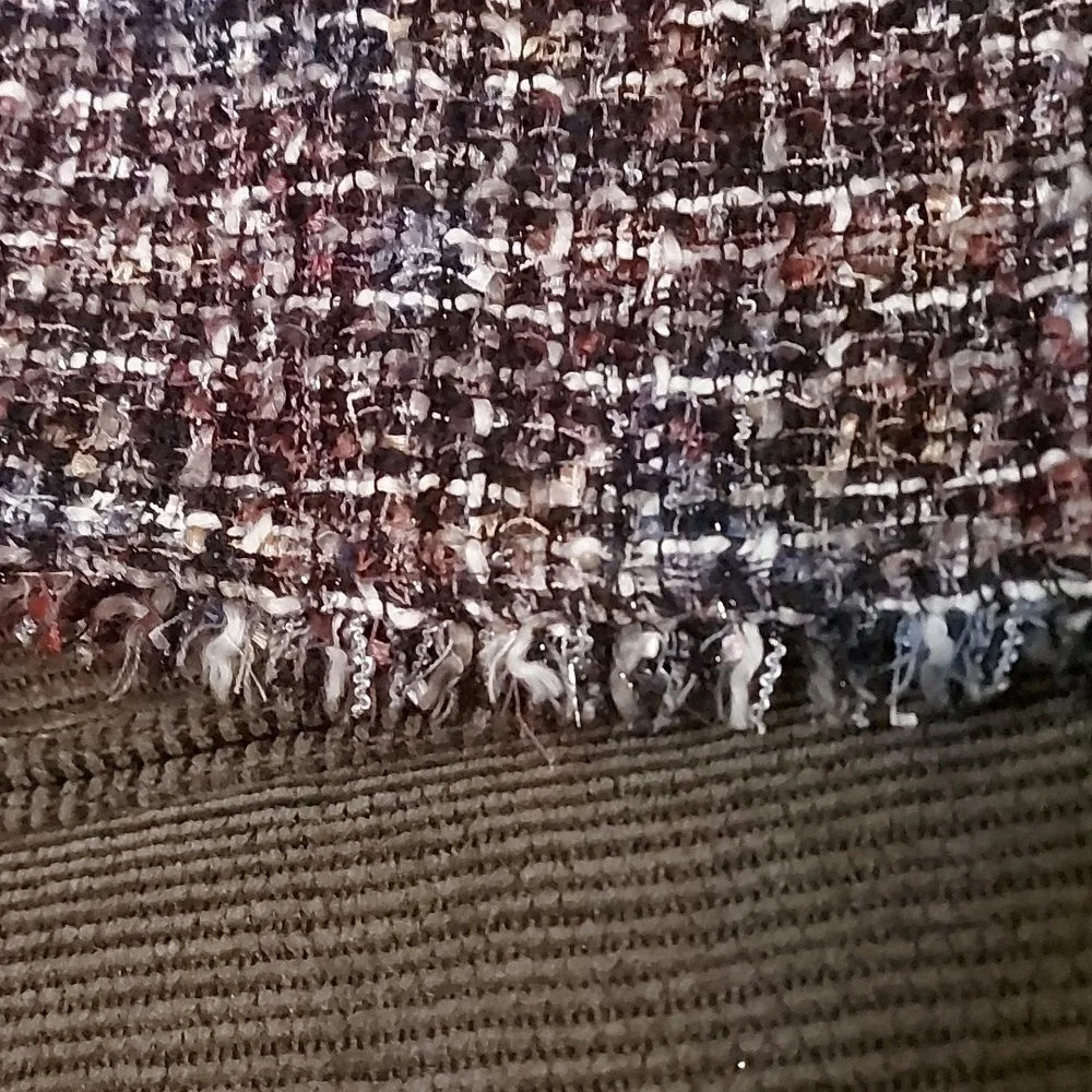 Dark Academia Dress Sleeveless Multitone Tweed Holiday Office Wear - Picture 12 of 14